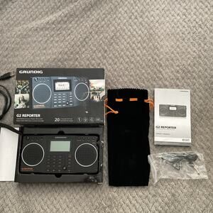 Grundig G2 Reporter Shortwave Radio Recorder AM FM SW w Box Pouch Manual Cables
